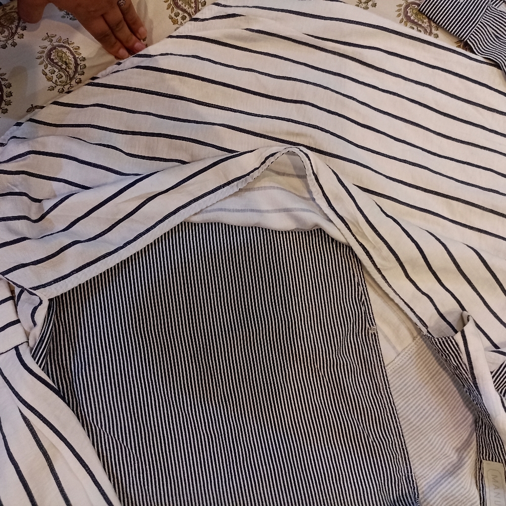 Stylish striped linen crop top( size L) - Picture 3 of 11
